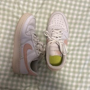 Nike White and Pink Women's Sneakers